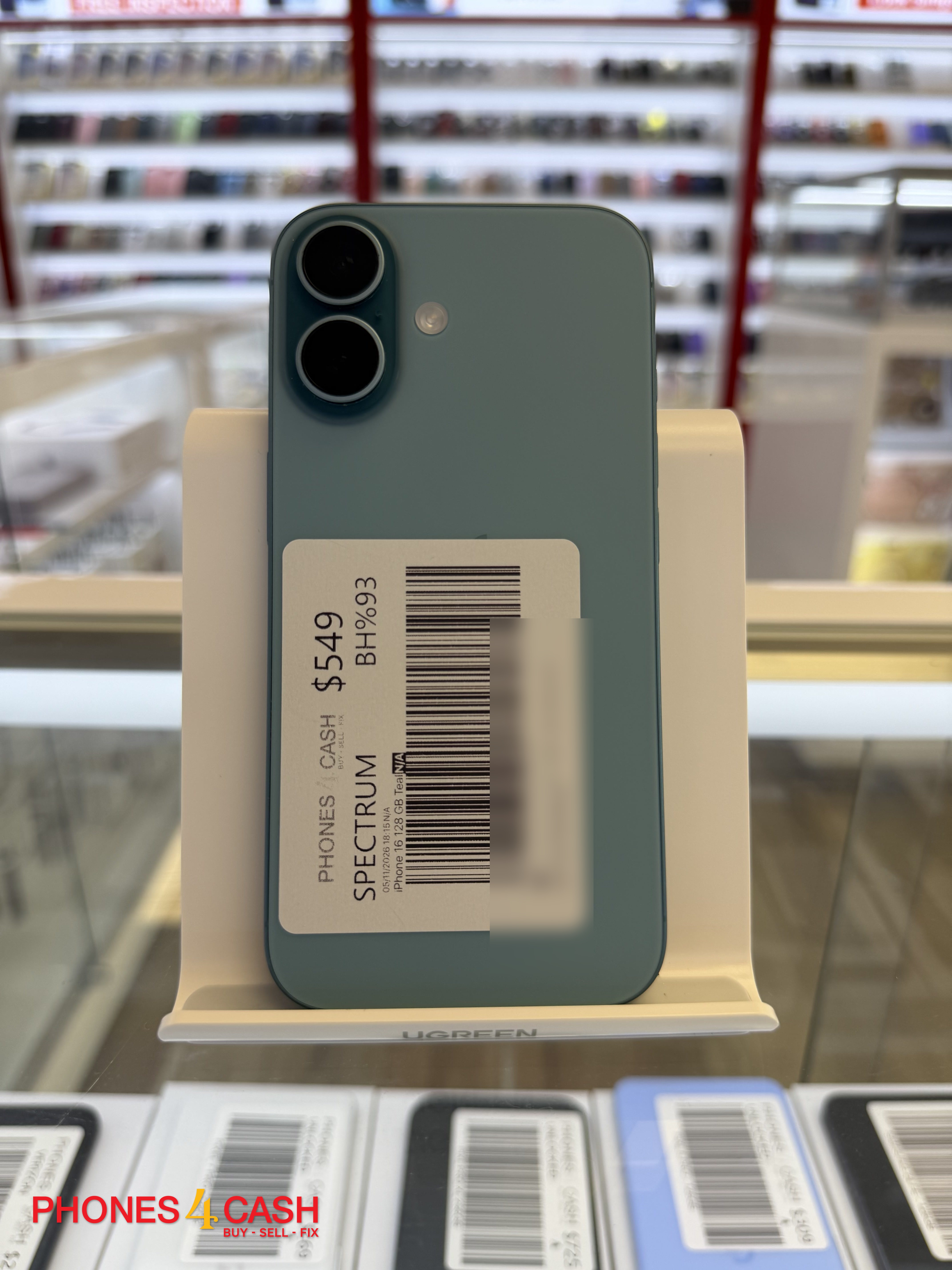 iPhone 16 - 128GB Teal (Spectrum)
