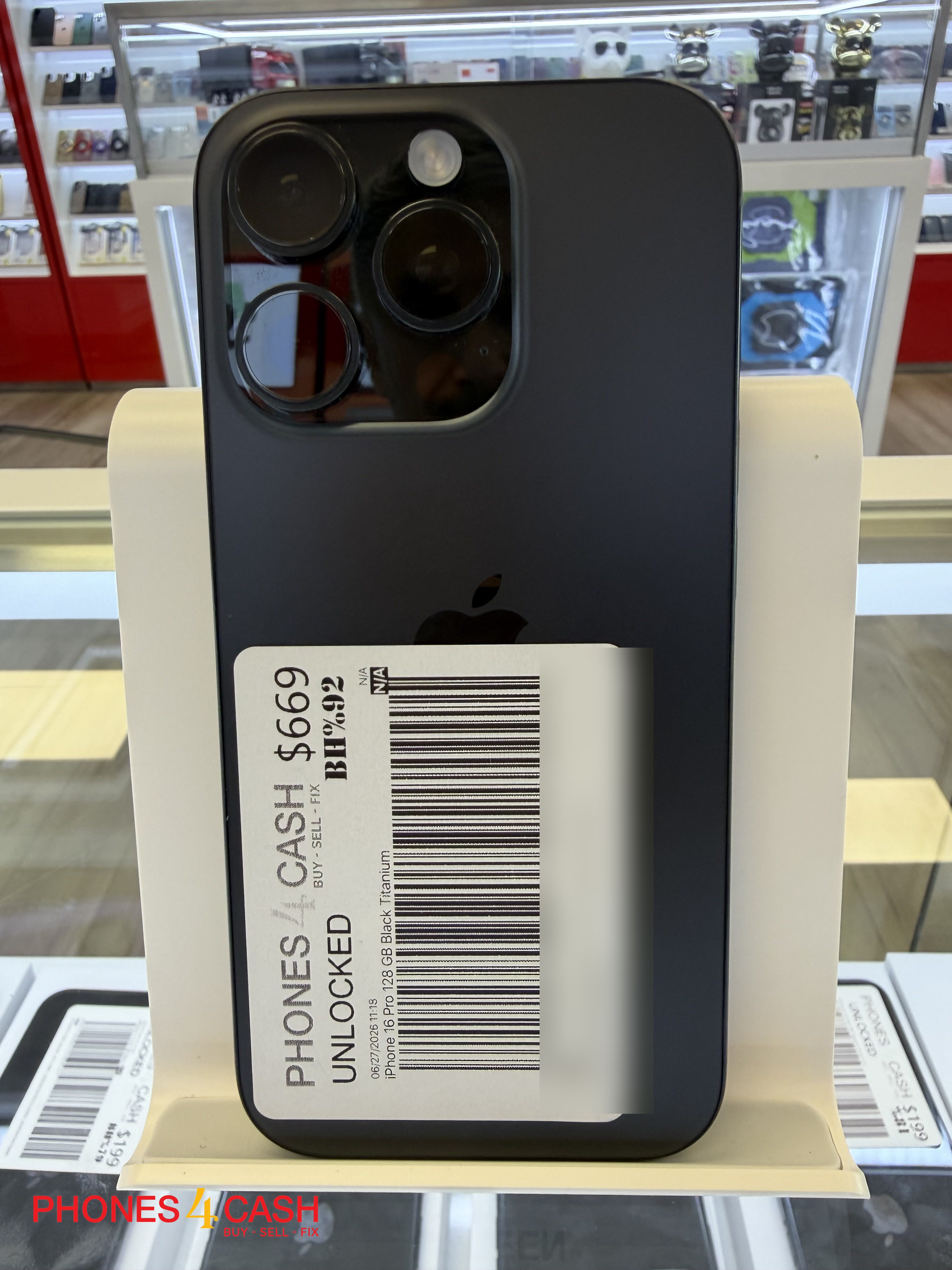 iPhone 16 Pro - 128GB Black Titanium (Unlocked)