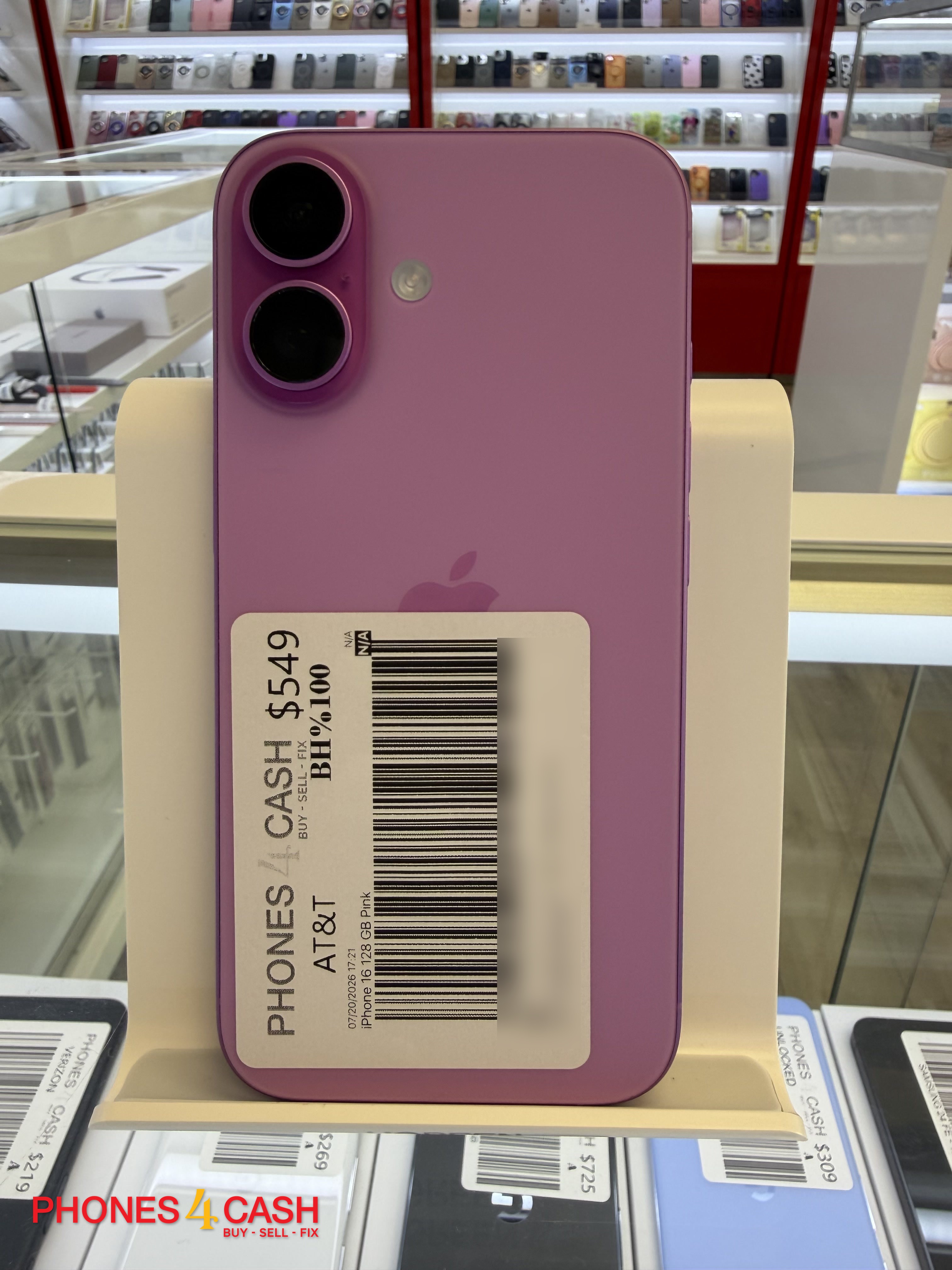 iPhone 16 - 128GB Pink (AT&T)