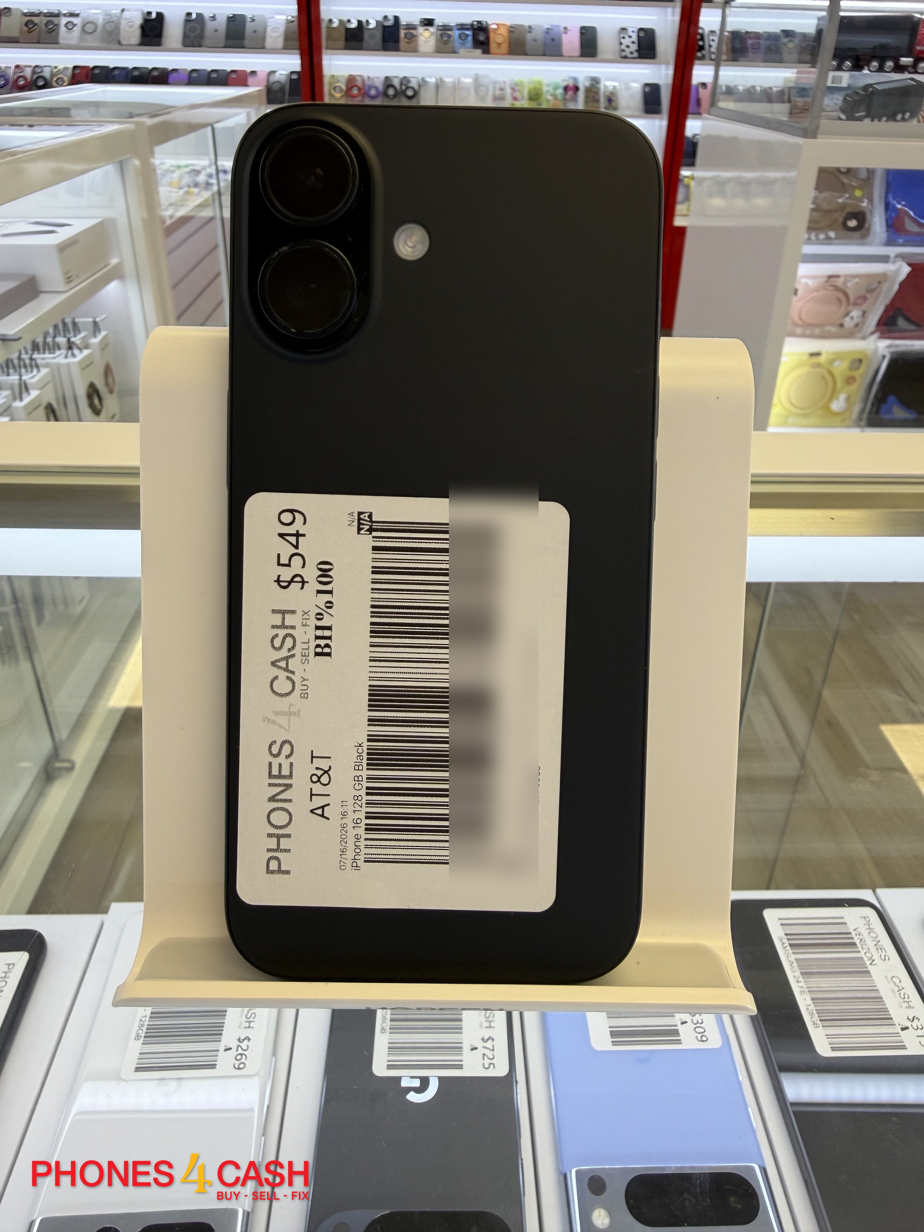 iPhone 16 - 128GB Black (AT&T)