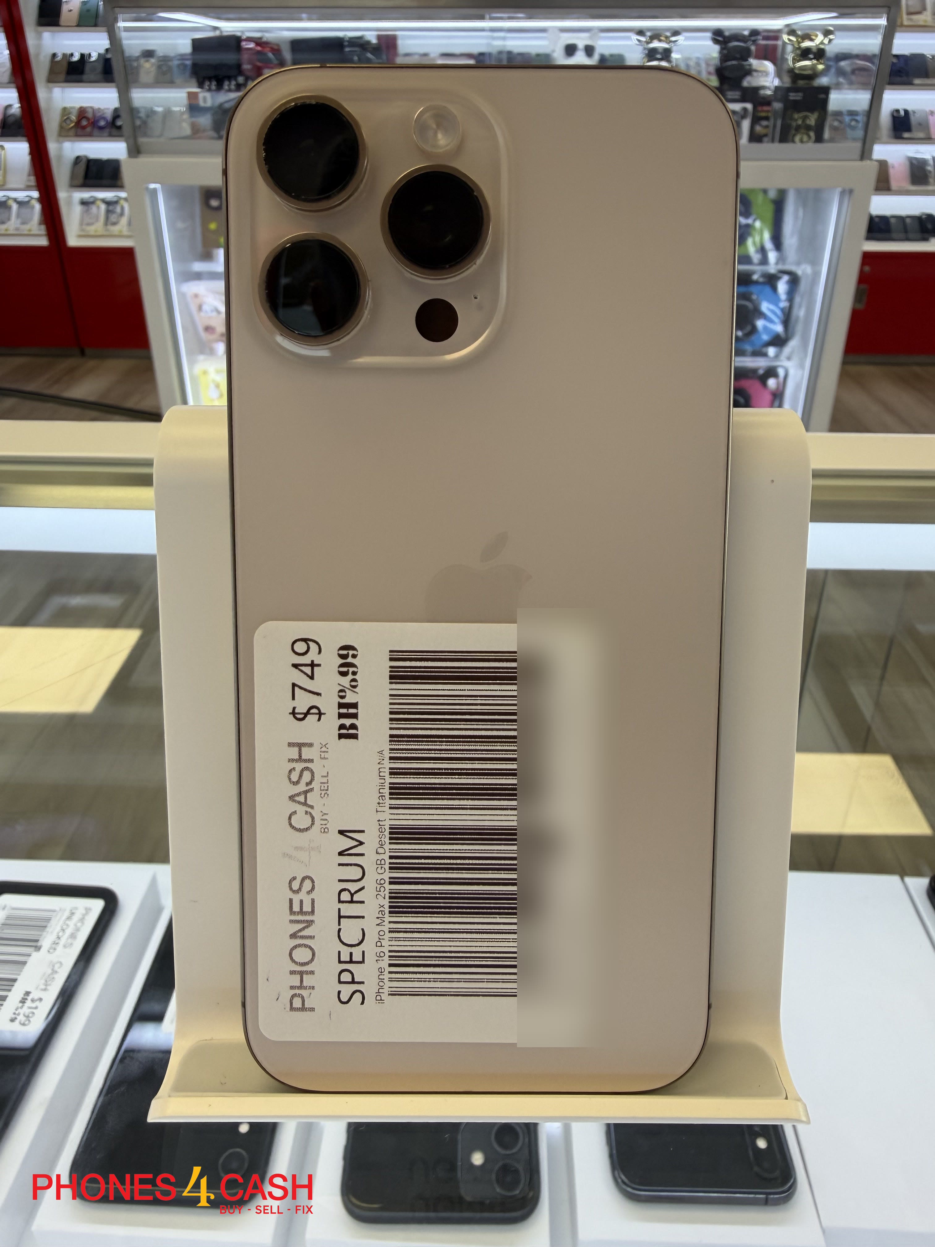 iPhone 16 Pro Max - 256GB Desert Titanium (Spectrum)