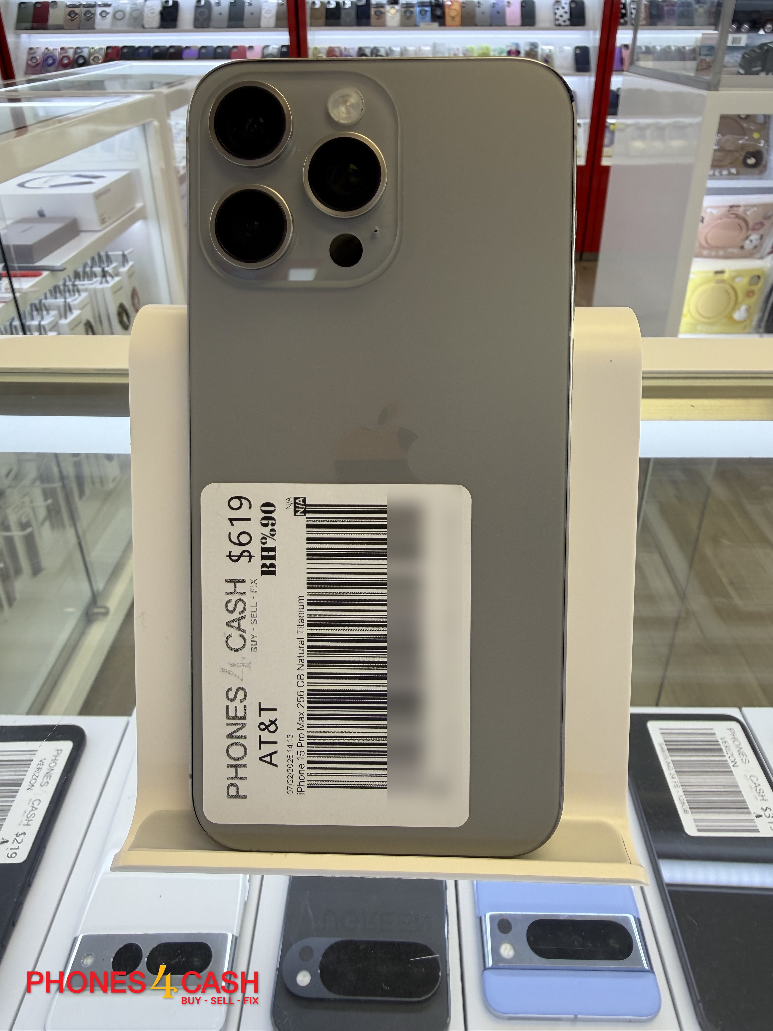 iPhone 15 Pro Max - 256GB Natural Titanium (AT&T)