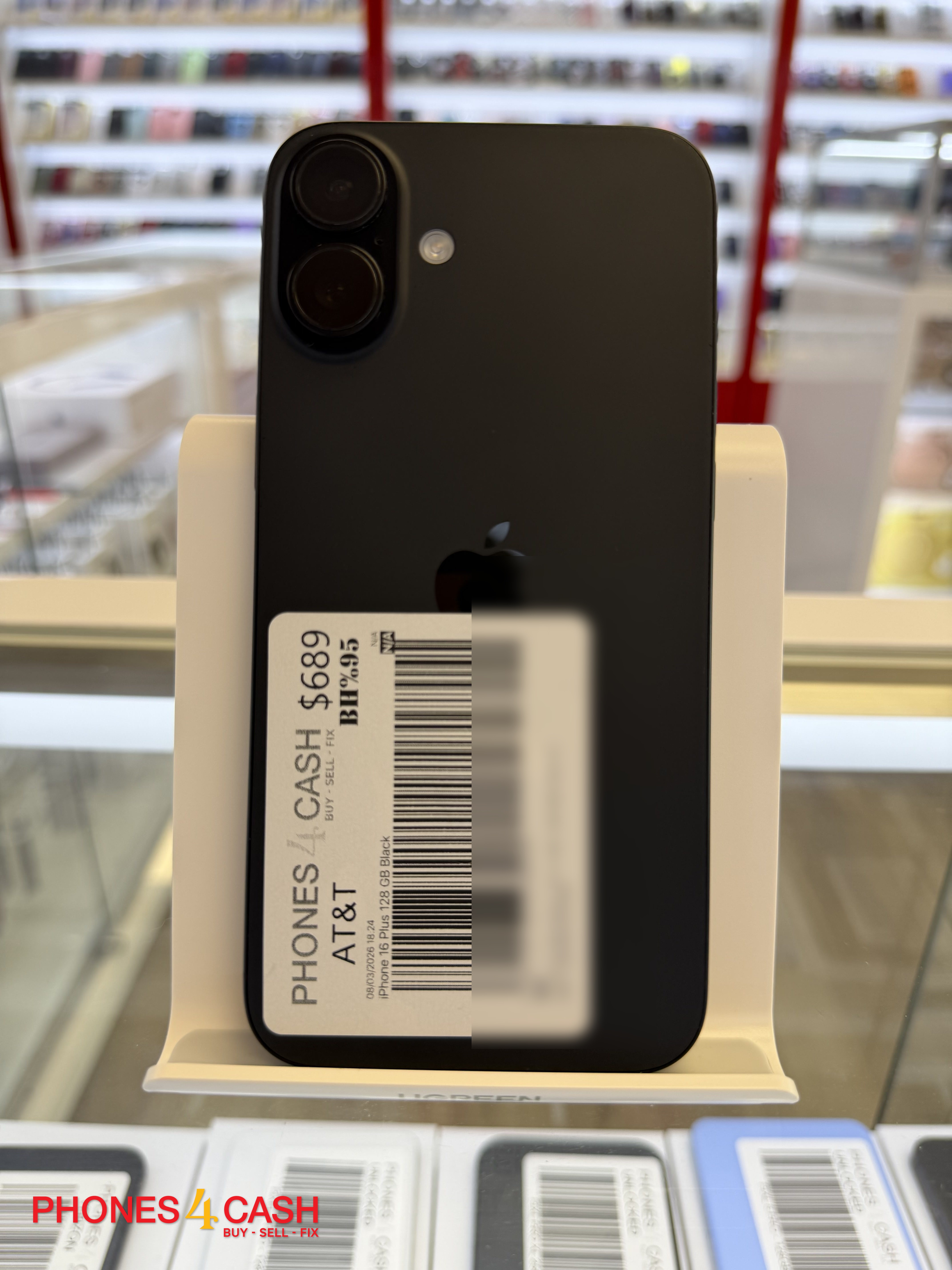 iPhone 16 Plus - 128GB Black (AT&T)