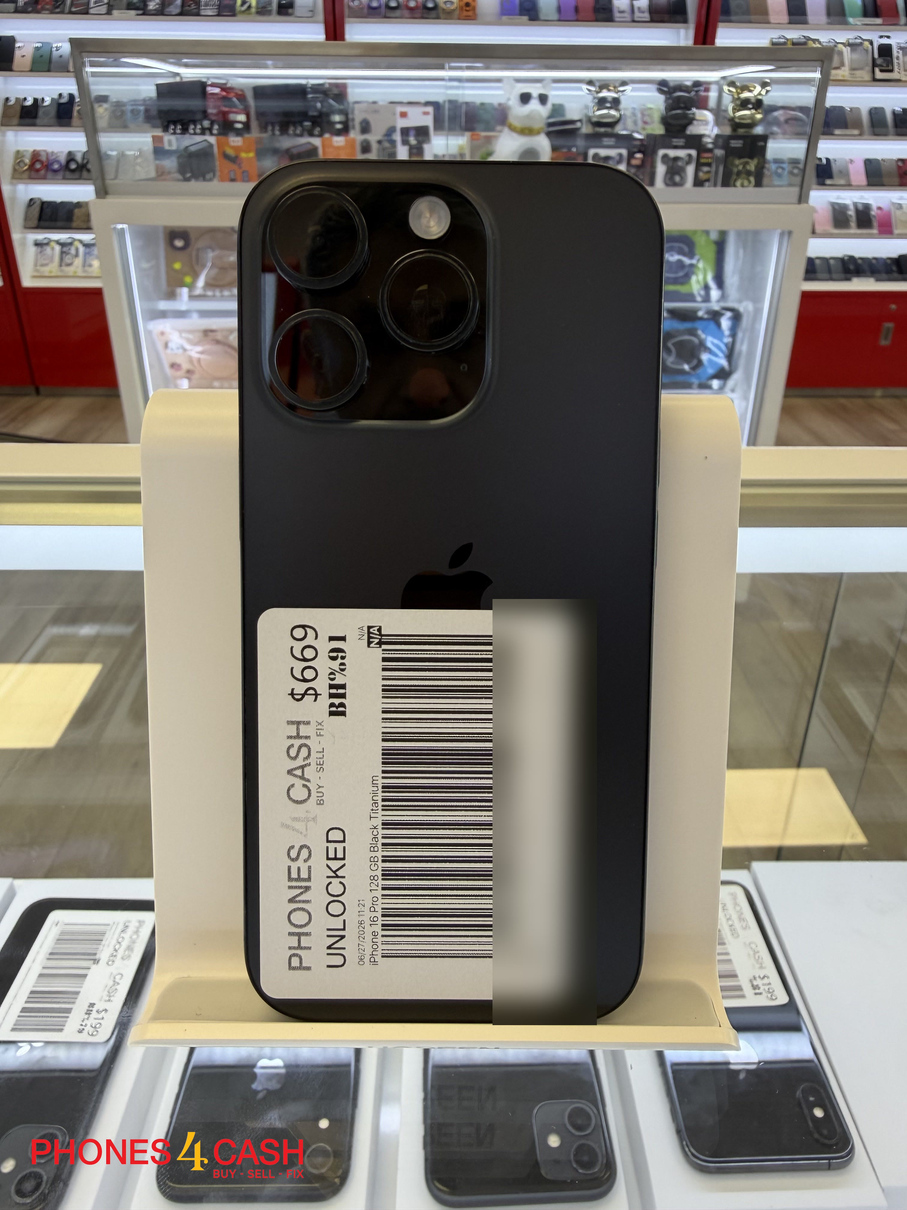iPhone 16 Pro - 128GB Black Titanium (Unlocked)